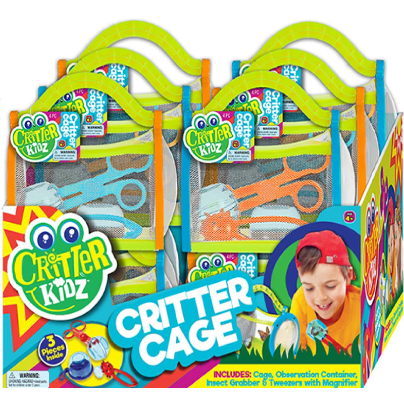 Ja-Ru Critter Kidz Critter Cage Assorted 4 pc (Pack of 12)