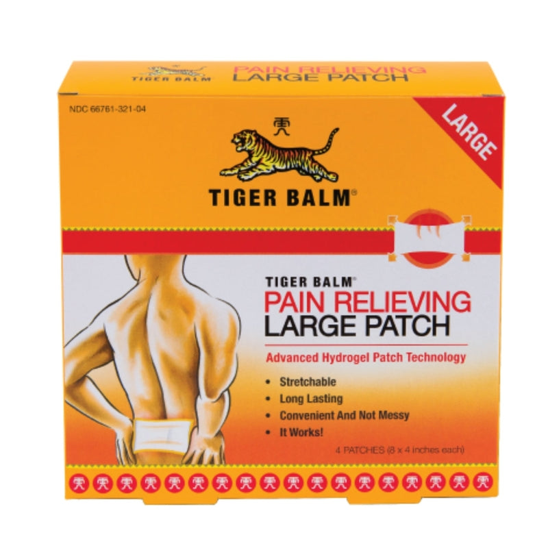 Tiger Balm Large White Pain Relief Patch 1 pk 4 pc (Pack of 6)