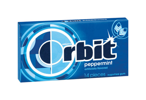 Orbit Sugar Free Peppermint Chewing Gum 14 pc (Pack of 12)
