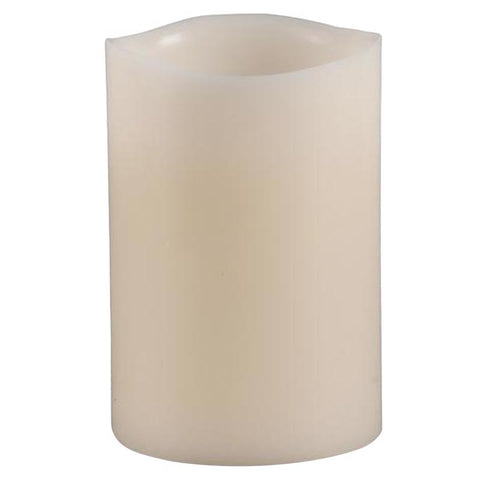 Gerson Everlasting Glow Bisque Vanilla Scent Melted Edge Pillar Flameless Flickering Candle