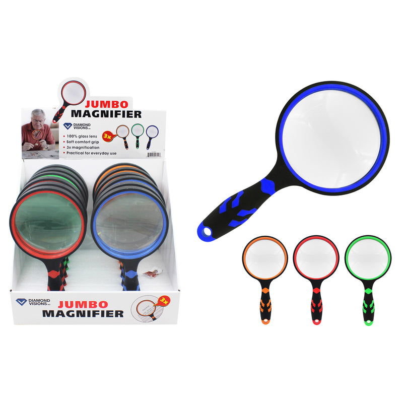 Diamond Visions Jumbo Magnifying Glass Glass/Plastic 1 pc (Pack of 12)