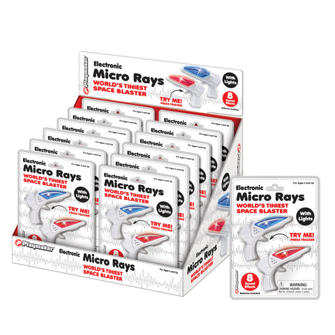 Playmaker Toys Micro Rays Space Blaster Toy 2 pc (Pack of 12)