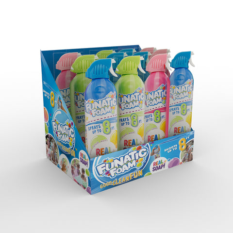 License 2 Play Funactic Foam Spray Assorted 1 pc (Pack of 12)