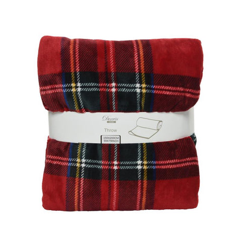 Decoris Plaid Blanket 1 pk (Pack of 6)