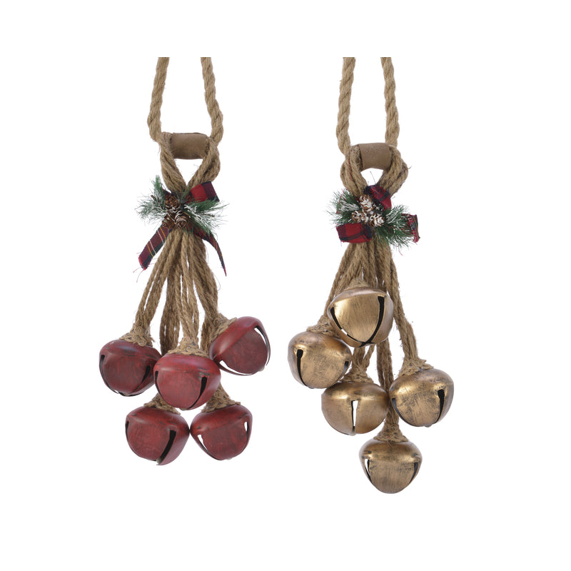 Decoris Gold/Red Ornament 21 in. (Pack of 8)