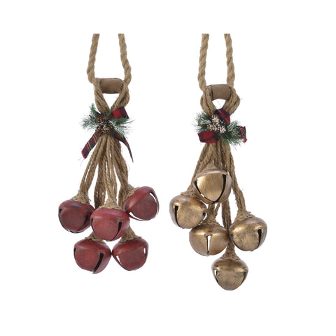 Decoris Gold/Red Ornament 21 in. (Pack of 8)