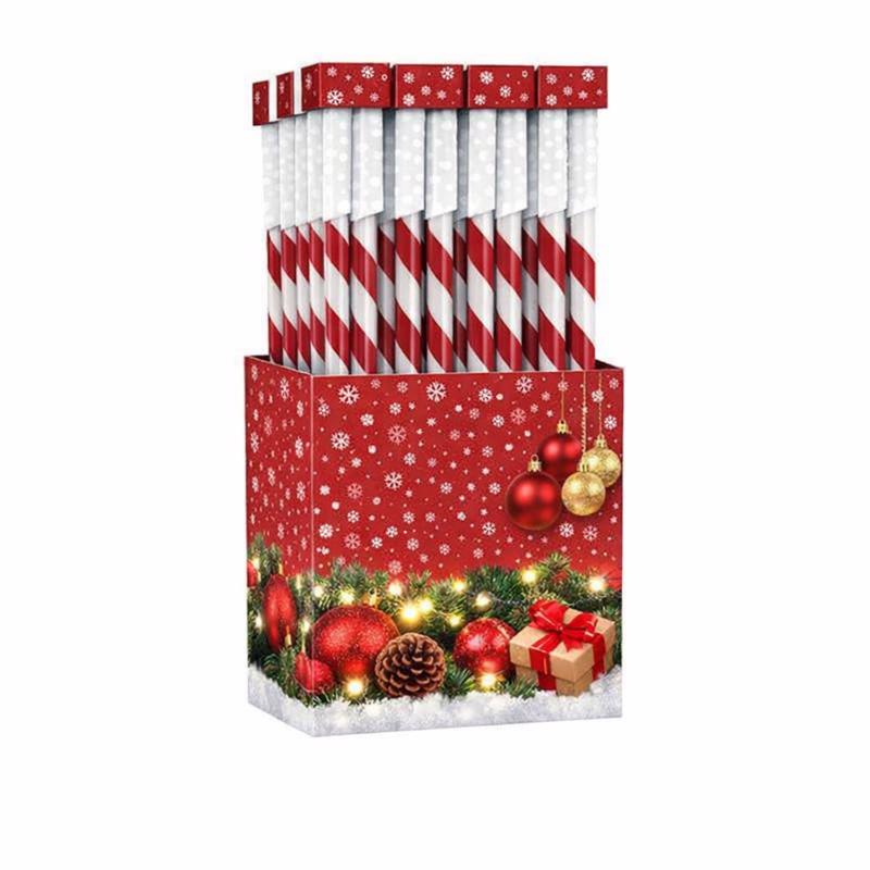 Sylvania LED White Solar Candy Cane Striped Stake 23 in. Pathway Decor (Pack of 24)