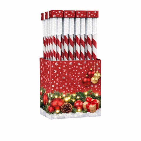 Sylvania LED White Solar Candy Cane Striped Stake 23 in. Pathway Decor (Pack of 24)