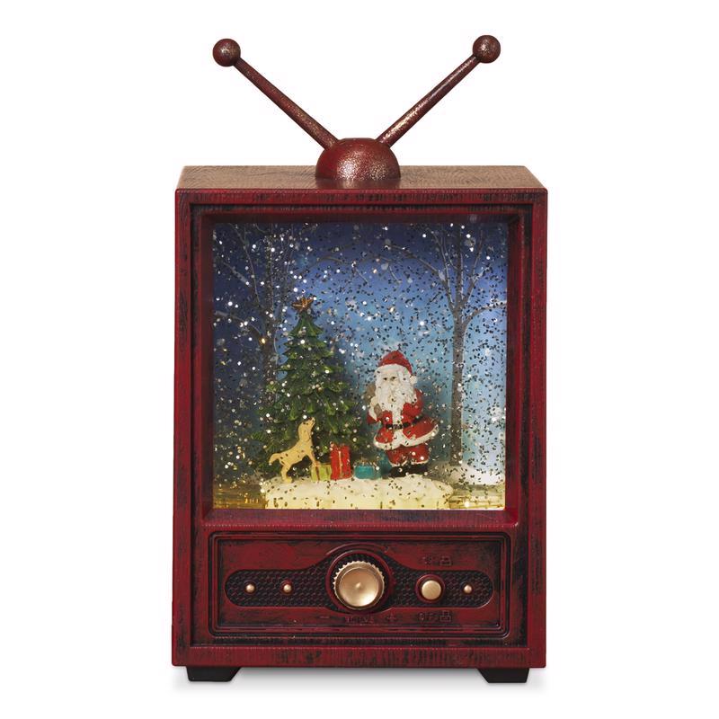 Gerson Brown Nostalgic Musical Spinning Water Globe Christmas Indoor DecorWater Globe 9 in. (Pack of 6)