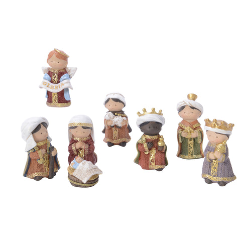 Decoris Multicolored Child Nativity Figurine 3.15 in. (Pack of 12)