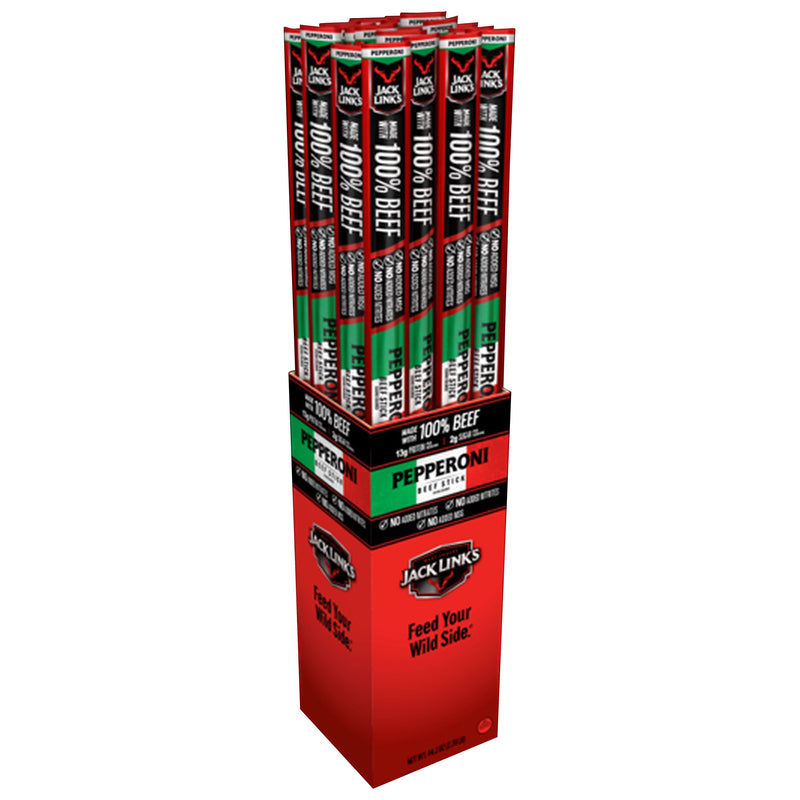 Jack Link's Pepperoni Beef Stick 1.84 oz Pegged (Pack of 24)