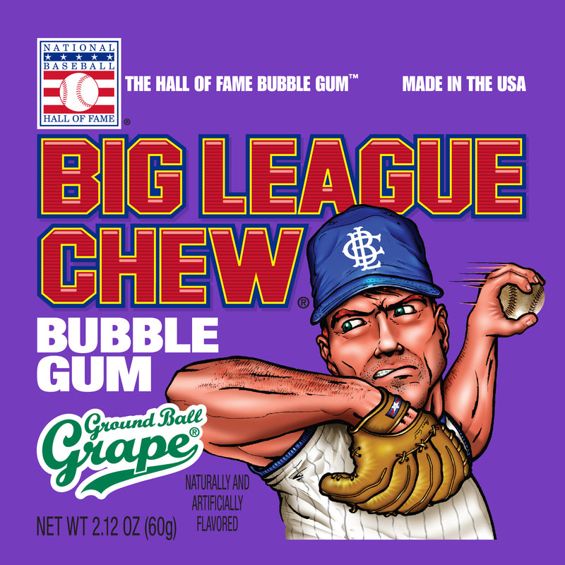 Big League Chew Grape Candy 2.12 oz (Pack of 12)