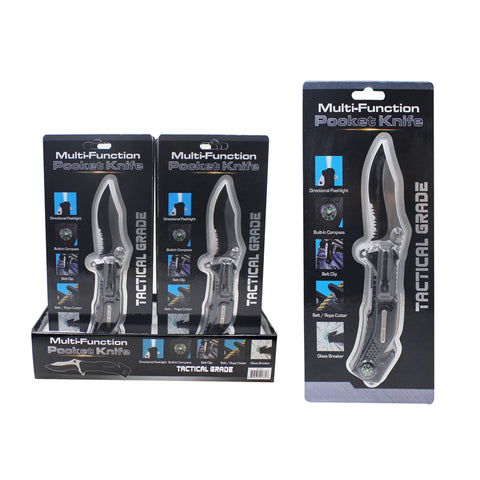 Diamond Visions Multi-Function Pocket Knife Black 1 pc (Pack of 8)