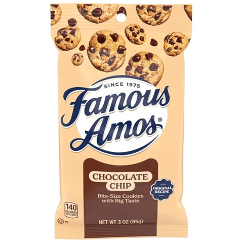 Famous Amos Original Recipe Cookies 3 oz Pegged (Pack of 6)