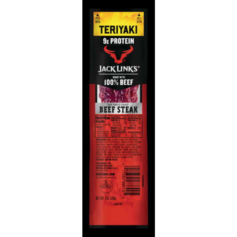 Jack Link's Teriyaki Beef Steak 1 oz Pegged (Pack of 12)