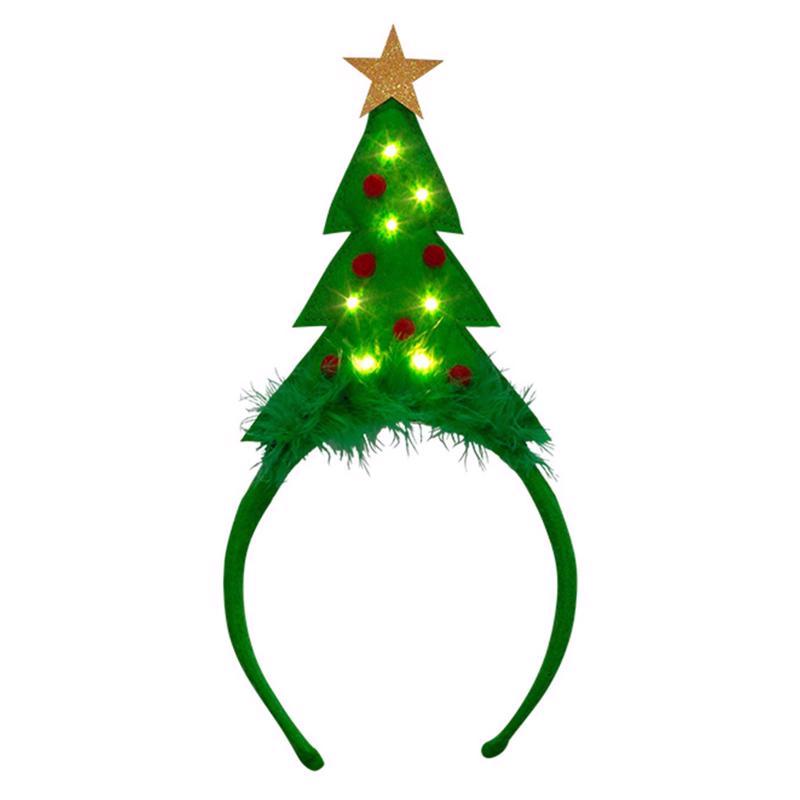 Dyno Tree with LED Lights Headband Felt 1 pk (Pack of 12)