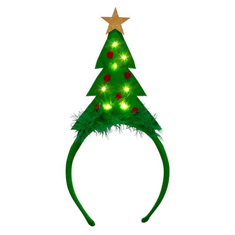Dyno Tree with LED Lights Headband Felt 1 pk (Pack of 12)