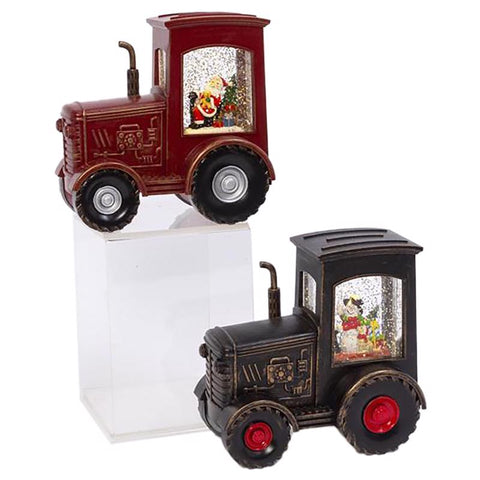 Gerson LED Assorted Holiday Tractor Snowglobe 6.95 in. (Pack of 6)