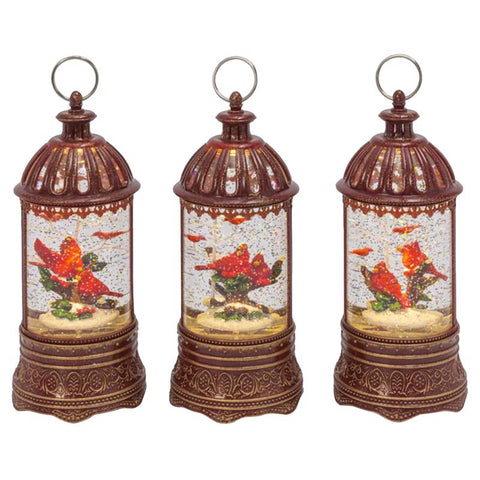 Gerson 10 in. Glass/Metal Musical Spinning Water Globe Multicolored Lantern (Pack of 6)