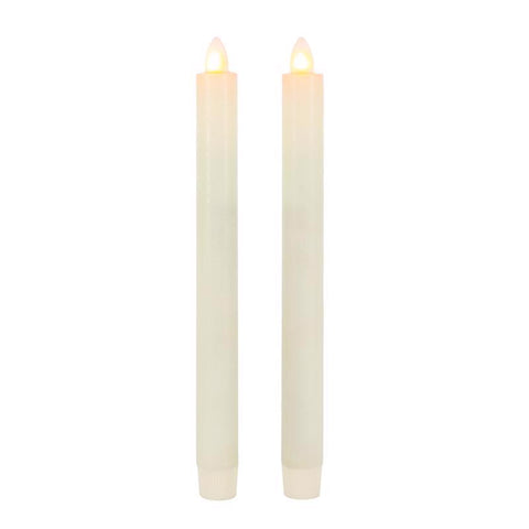 Gerson LED Bisque Aurora Flame Taper Candle 10 in. (Pack of 6)