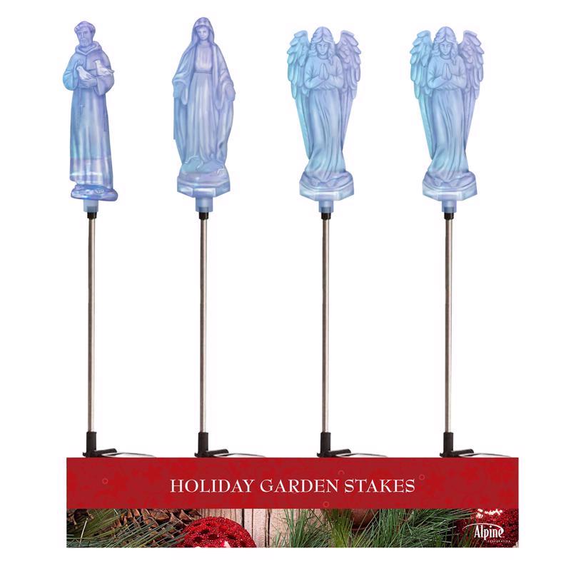 Alpine LED St. Francis/Mary/Angel 34 in. Pathway Decor (Pack of 20)