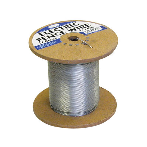 FarmGard 5.71 pulg. de alto X 1320 pies de largo, cable eléctrico de acero plateado