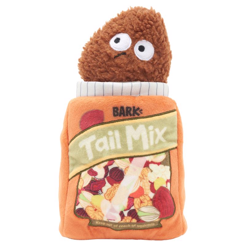 Bark For Dog Multicolored Plush Tail Mix Dog Toy 1 pk (Pack of 3)