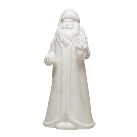 Creative Co-Op White Santa Claus Figurine 10 in. (Pack of 6)