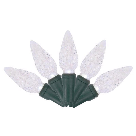 Celebrations Platinum LED C6 Pure White 50 ct String Christmas Lights 25 ft.