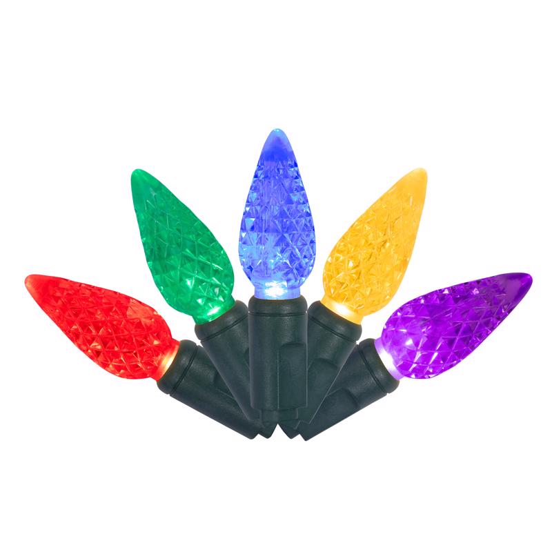 Celebrations Platinum LED C6 Multicolored 50 ct String Christmas Lights 25 ft. (Pack of 12)