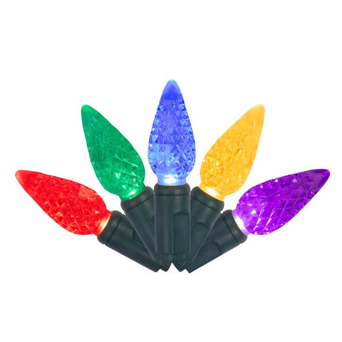 Luces navideñas de serie LED C6 multicolor Celebrations Platinum, 50 unidades, 25 pies (paquete de 12)