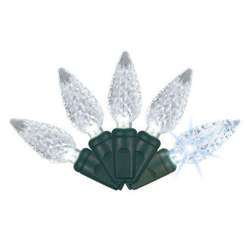 Celebrations Platinum LED C6 Pure White 50 ct String Christmas Lights 25 ft.