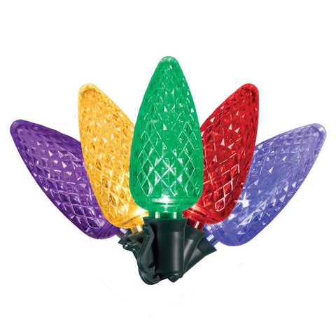 Celebrations Platinum Luces de Navidad LED C9 Multicolores 25 ct Serie 25 ft.