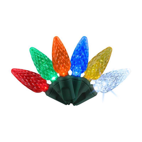 Celebrations Platinum LED C6 Multicolored 50 ct String Christmas Lights 25 ft.