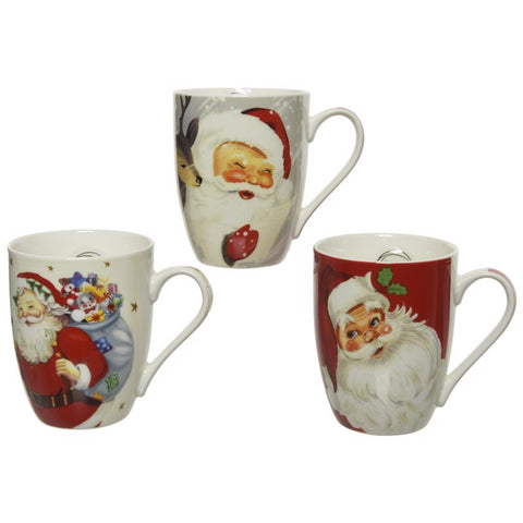 Decoris Multicolored Santa Mug 3.94 in. (Pack of 36)