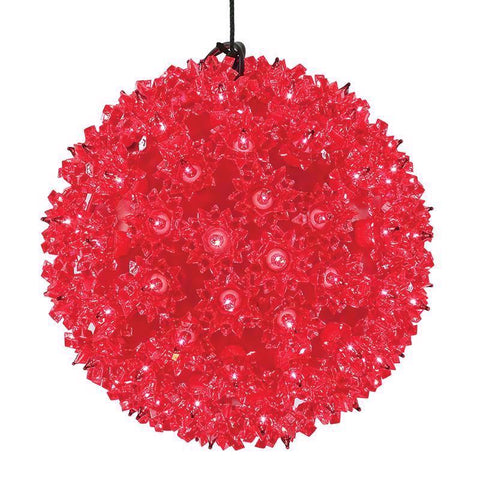 Celebrations LED Red 100L T5 Starlight Sphere 7.5 in. Hanging Decor