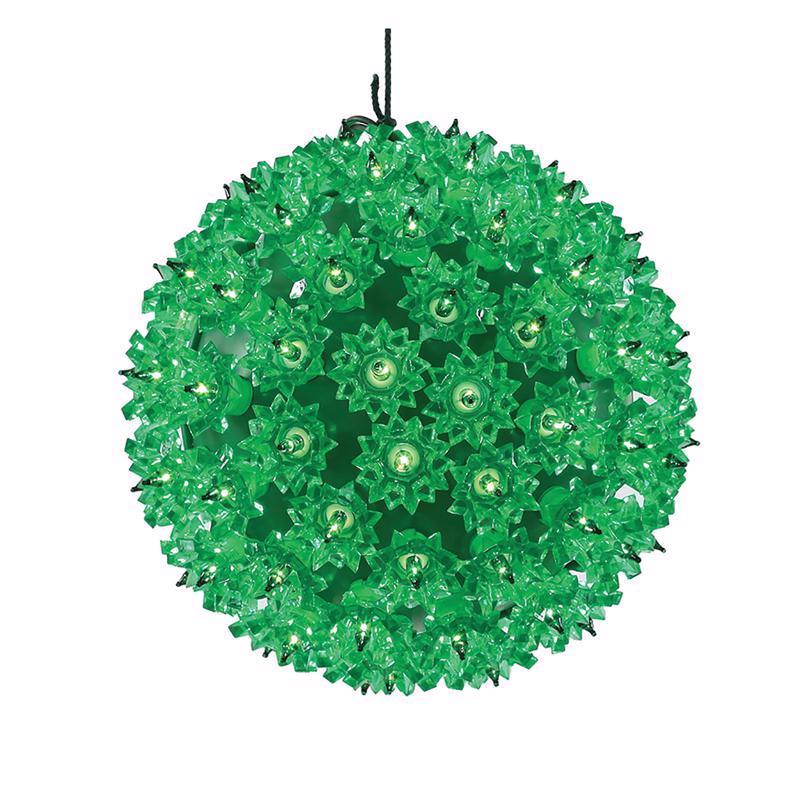 Celebrations LED Green 100L T5 Starlight Sphere 7.5 in. Hanging Decor