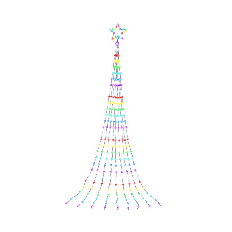 Celebrations LED Multi RGB Shooting Star 12 ft. Yard Decor