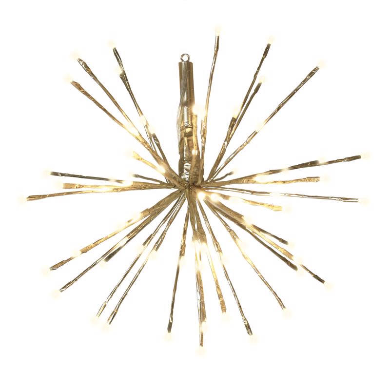 Celebrations LED Warm White Gold Radiant Blast 16 in. Hanging Decor