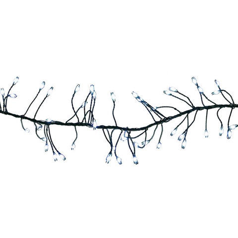 Celebrations Platinum LED Big Seed Cluster Pure White 250 ct String Christmas Lights 10 ft.
