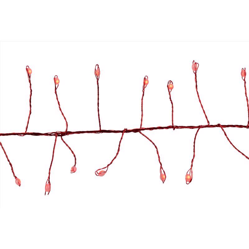 Celebrations Platinum LED Big Seed Cluster Red 250 ct String Christmas Lights 10 ft.
