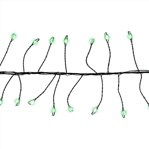 Celebrations LED Big Seed Cluster Green 250 ct String Christmas Lights 10 ft.