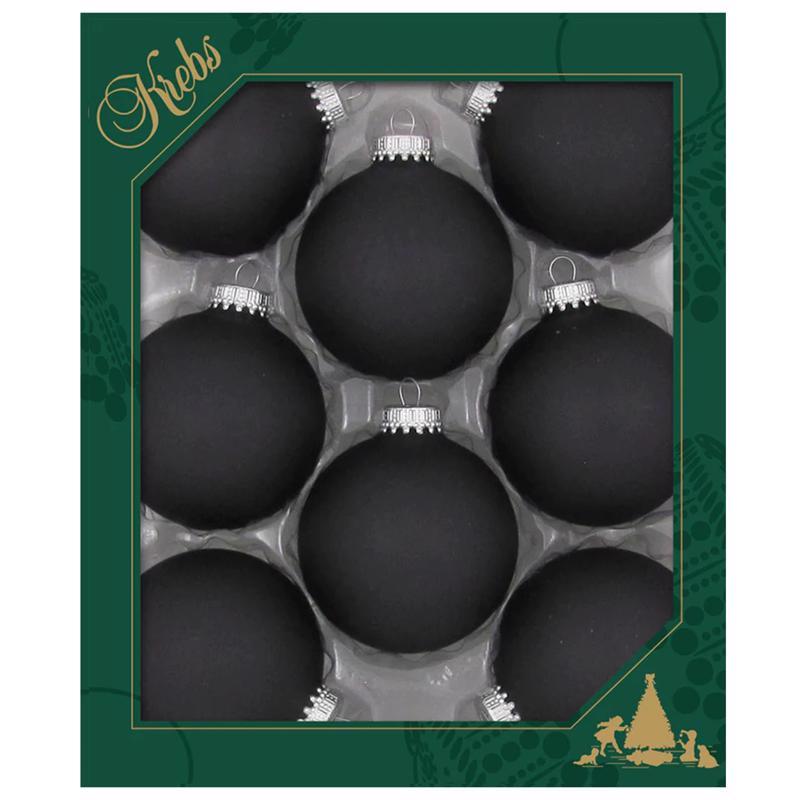 Christmas by Krebs Ebony Velvet Ball Ornaments 2-5/8 in. (Pack of 12)