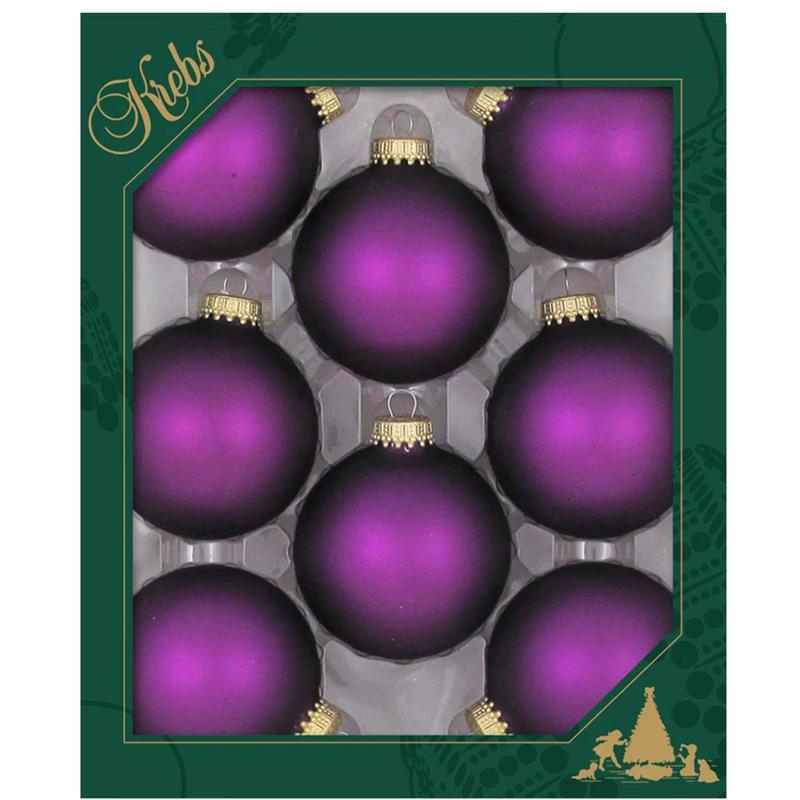 Christmas by Krebs Purple Magic Velvet Ball Ornament 2-5/8 in. (Pack of 12)