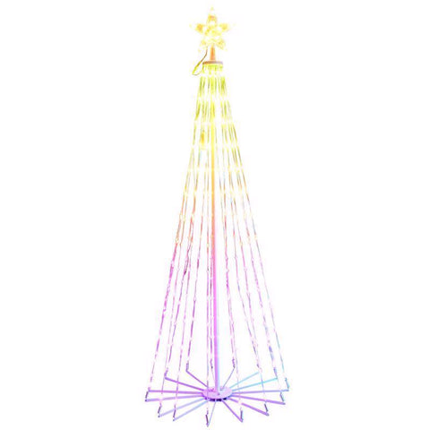 Celebrations LED Multi Straight Frame Dancing Tree 5 ft. Yard Decor