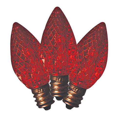 Bombillas de repuesto LED C9 rojas Holiday Bright Lights, 25 unidades, para luces navideñas