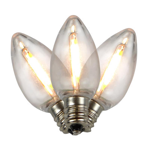 Bombillas de repuesto LED C7 Holiday Bright Lights blanco cálido, 25 uds.