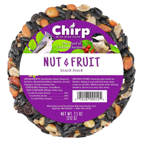 Chirp Snack Stack Nut and Fruit Wild Bird Food 7.5 oz