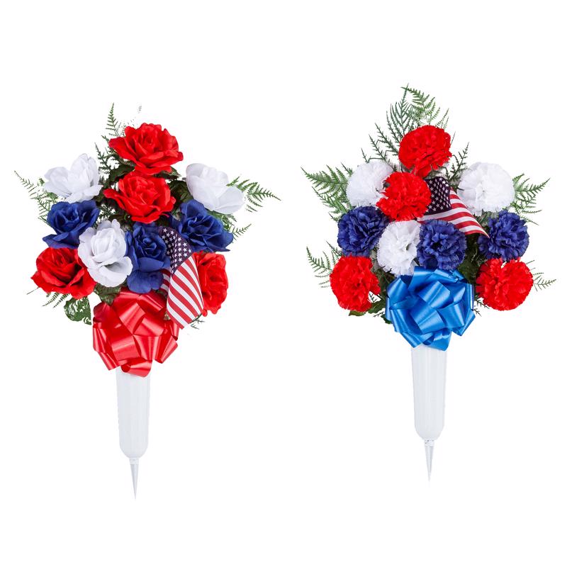 Gerson American Flag Porch Decor 1 pc (Pack of 12)