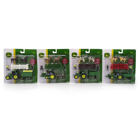 TOMY John Deere Farm Toy Set Assorted 10 pc (Pack of 8)